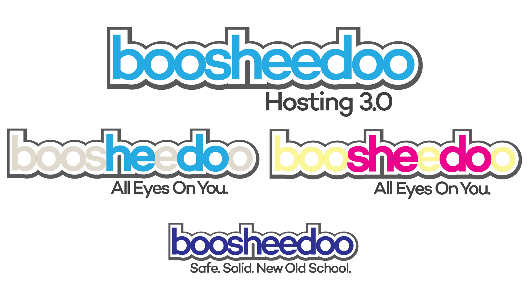 boosheedoo logo variations