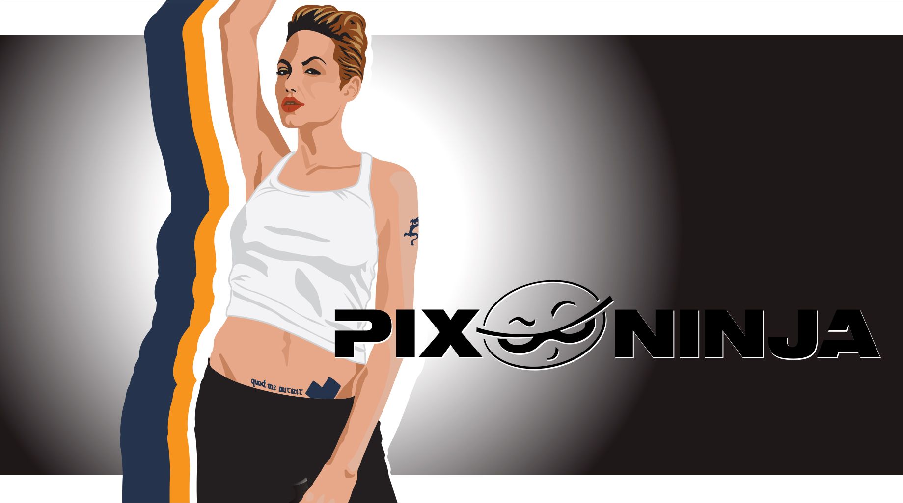 Angelina Jolie Stencil Illustration