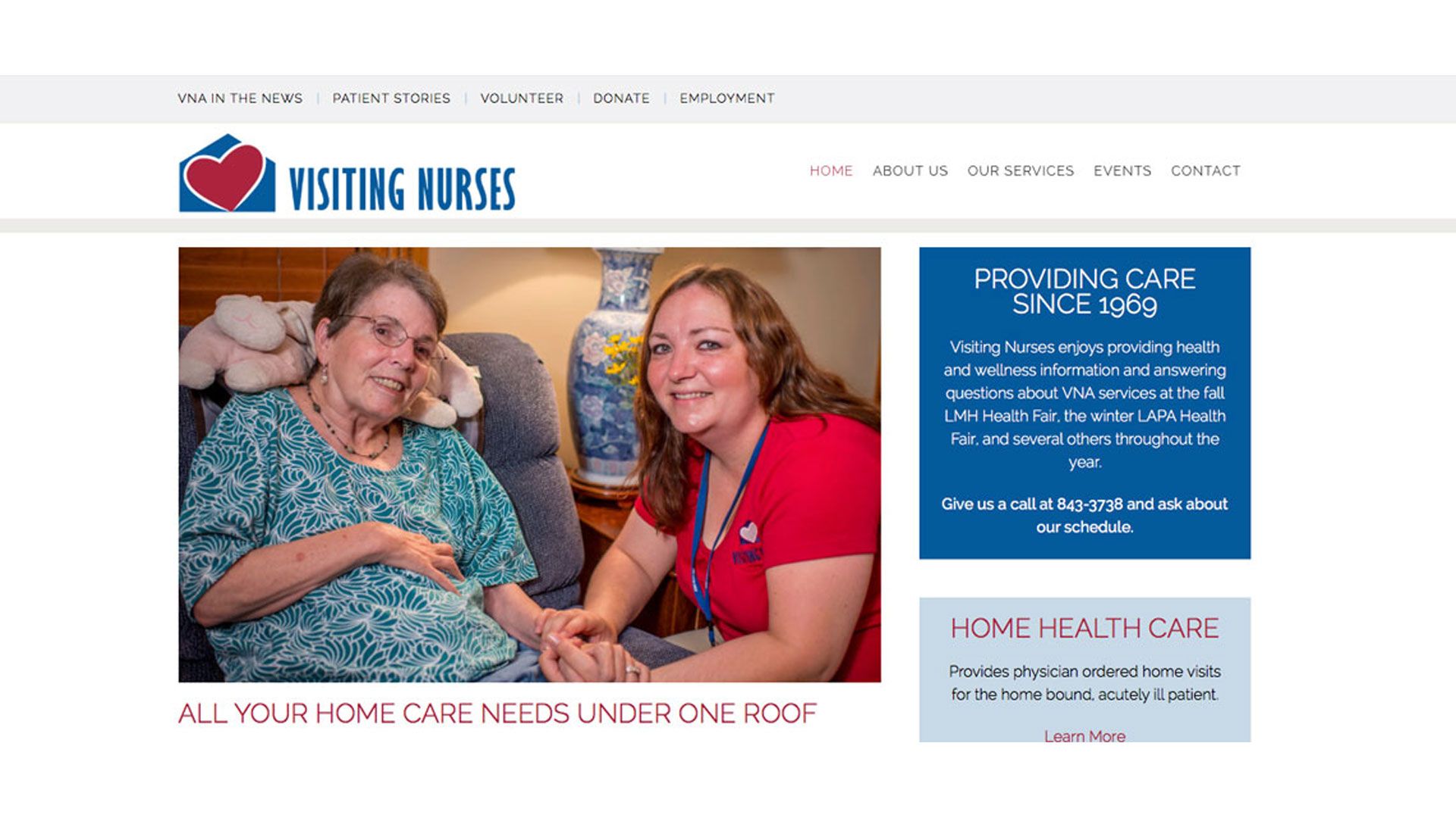 Visiting Nurses Association Screen Grab