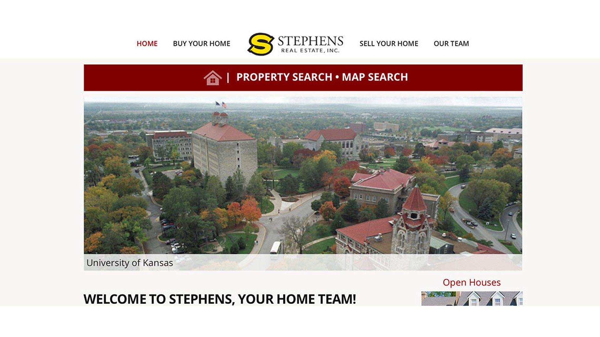 Stephens Real Estate Web Screen Shot